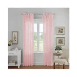 Elrene Home Fashions Jolie Crushed Semi-sheer Window Curtain, Adjustable Tie-top