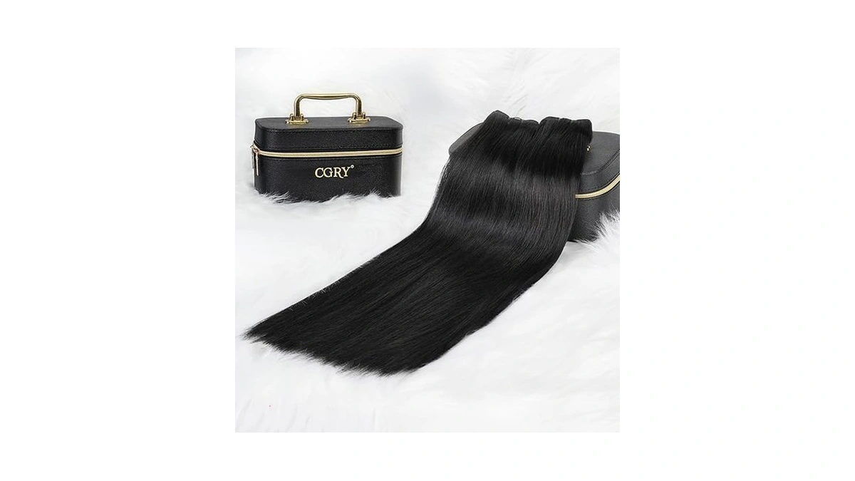 Cgry 18a Raw Indian Straight Human Hair 3 Bundles, Premium
