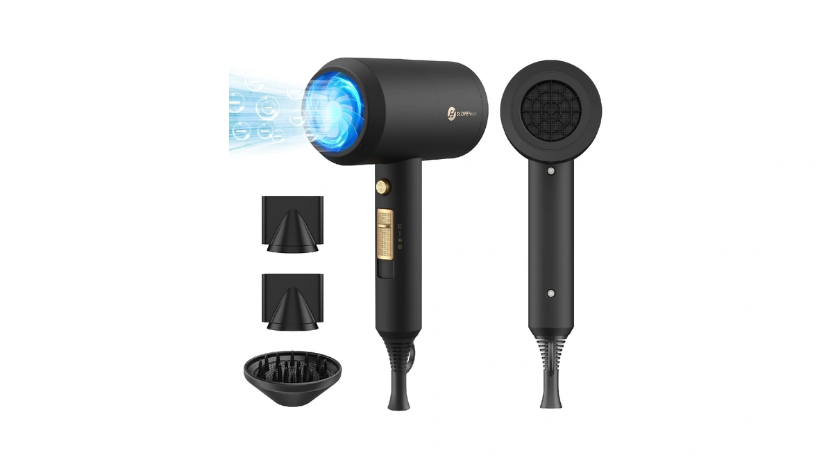 Slopehill Professional Ionic Hair Dryer, Powerful 1800w Fast Drying Low