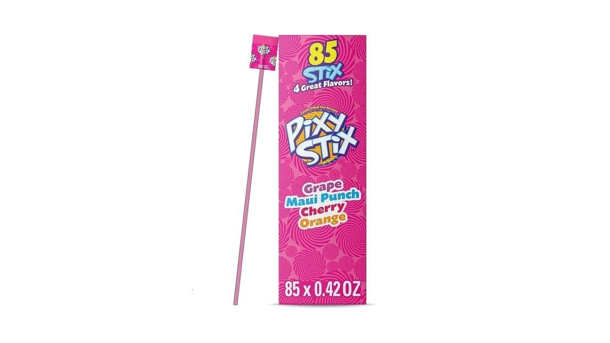 Wonka Pixy Stix, Sour Straws , Grape, Maui Punch, Cherry,
