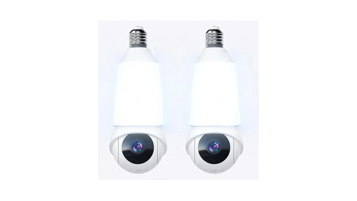 Jcmnete Light Bulb Security Camera, Smart Ai Cam 2k Hd