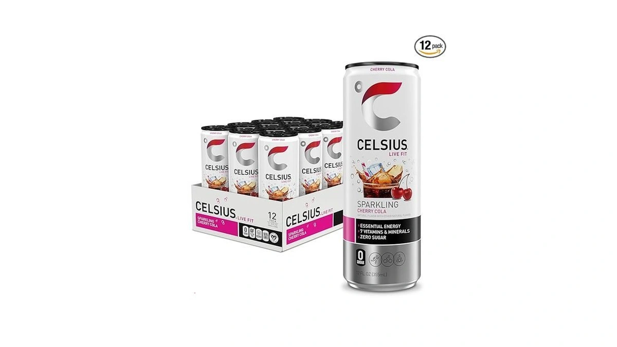 Celsius Sparkling Cherry Cola, Sugar Free Energy Drink, 12 Fl