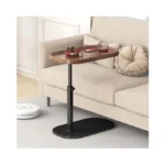 C Shaped Side Table Adjustable Height, 360°swivel C Shaped End
