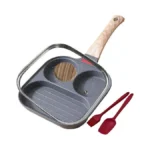 Foorey Home Egg Frying Pan 3-in-1 Divided Nonstick Egg Pan