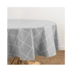 Elrene Home Fashions Windowpane Plaid Water- And Stain-resistant Vinyl Tablecloth