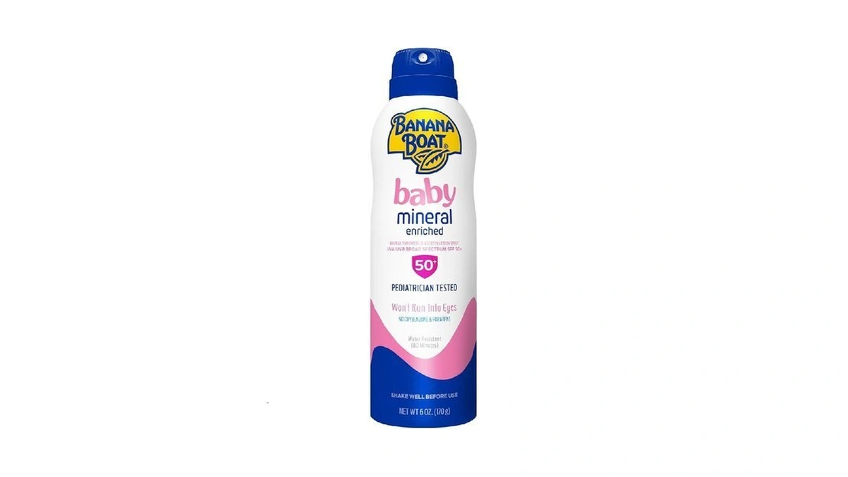 Banana Boat Baby Mineral Enriched Spray Sunscreen Spf 50, 6oz