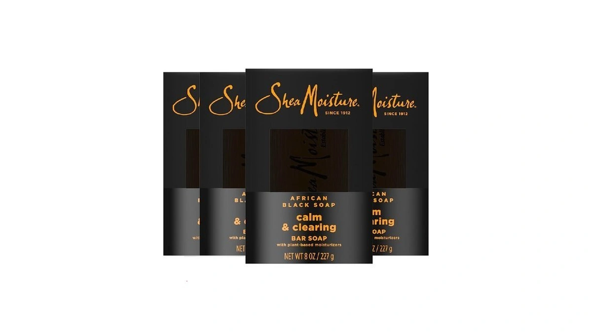 Sheamoisture Bar Soap African Black Soap 4 Count Soothe And