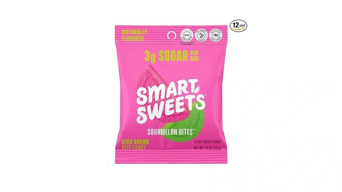 Smartsweets Sourmelon Bites, Low Sugar Gummy Candy (3g), Low Calorie