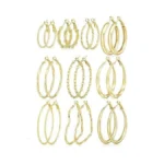 Gold Hoop Earrings For Women, Hypoallergenic Large Heart Hoops Earrings
