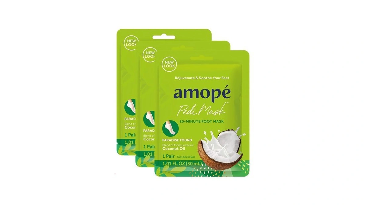 Amopé Pedi Mask 20-minute Foot Mask, Intensely Moisturizing Socks, Paradise
