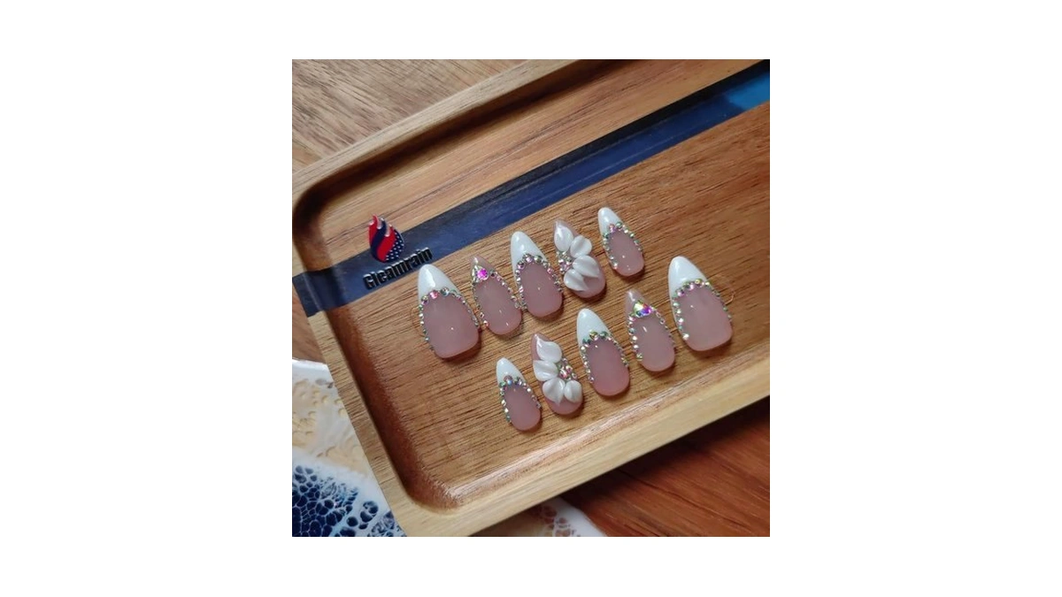 Gleamrain Handmade Press On Nails Almond Shape M Size/gleamrain Luxury