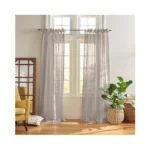Elrene Home Fashions Vienna Sheer Tie-top Window-curtain Panel, 52 In