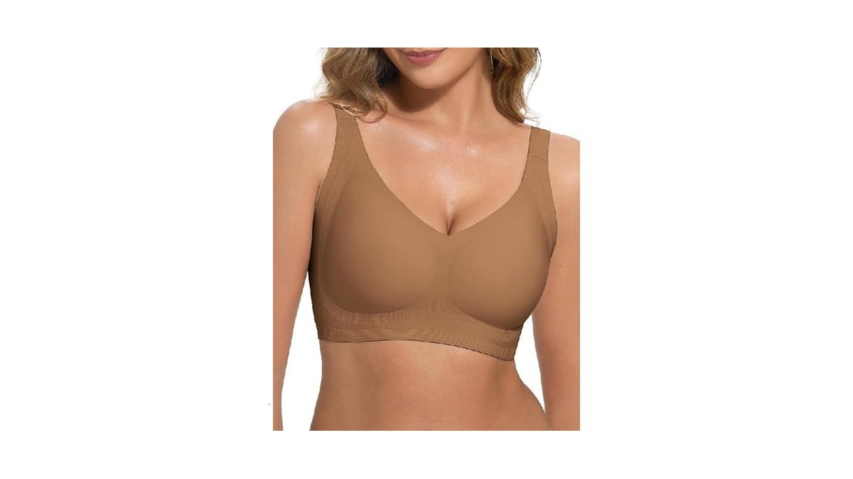 Seamless Push Up Bras No Underwire Wide Straps Supportive Bra