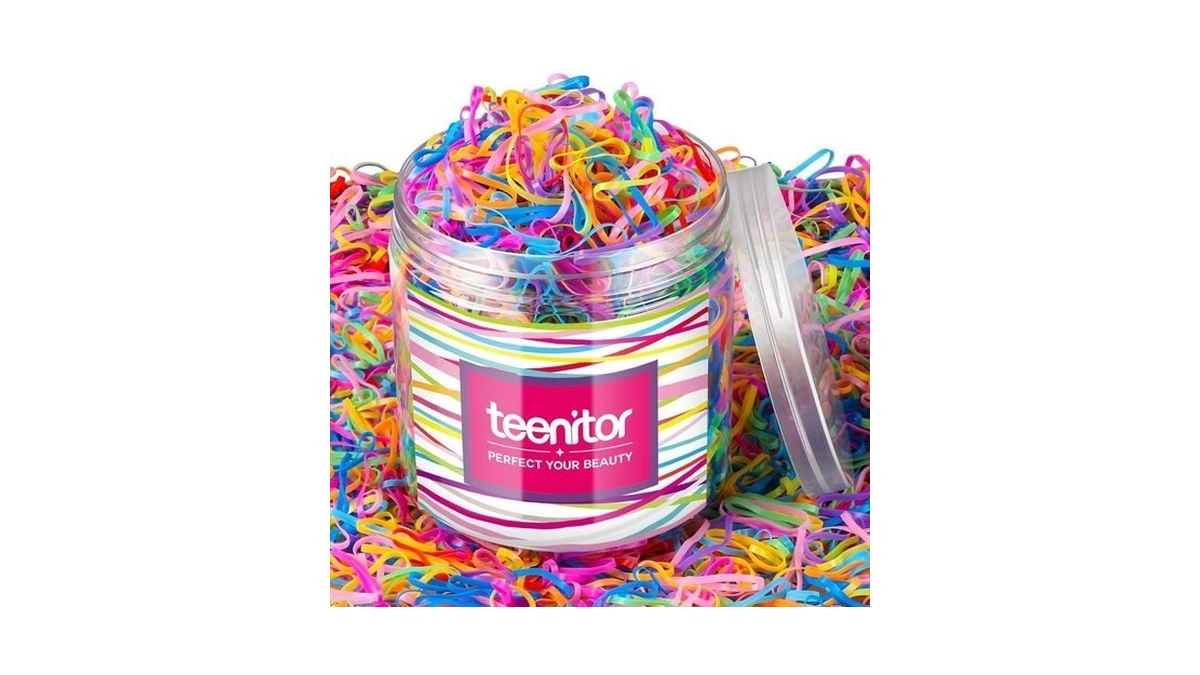 Teenitor 2000pcs Toddler Hair Ties, Elastic Rubber Bands Baby Hair