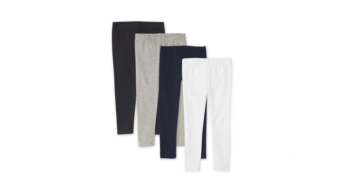 The Children's Place,girls,leggings,black/grey/tidal/white 4-pack,small