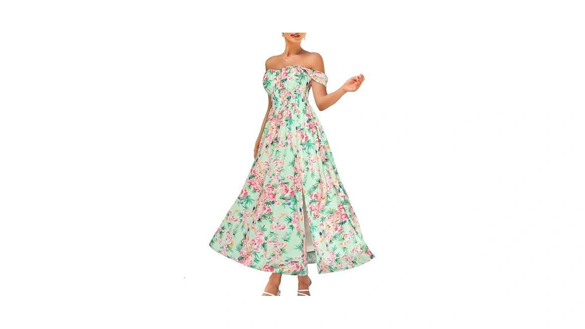 Grace Karin Summer Floral Dress For Women 2026,off The Shoulder