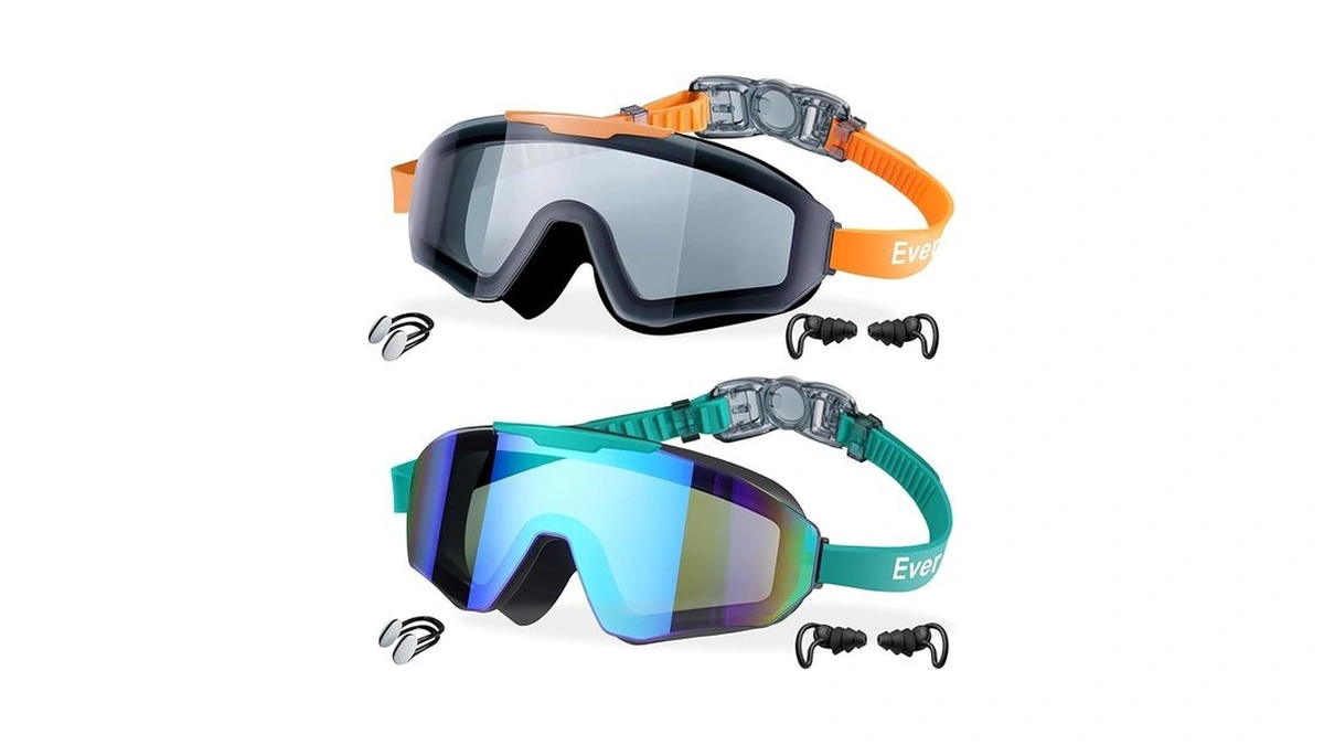Eversport 2 Pack Kids Swim Goggles Frame Less Design Anti-fog