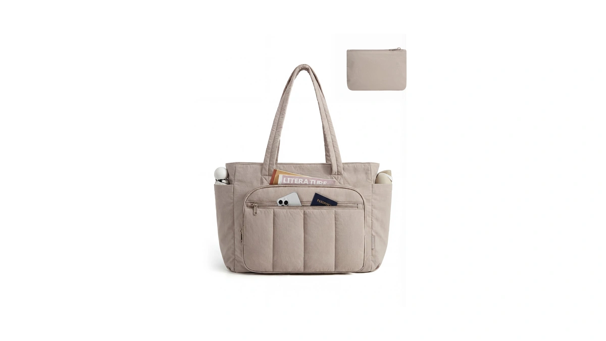Bagsmart Tote Bag For Women, 2 Set Puffer Tote Bag