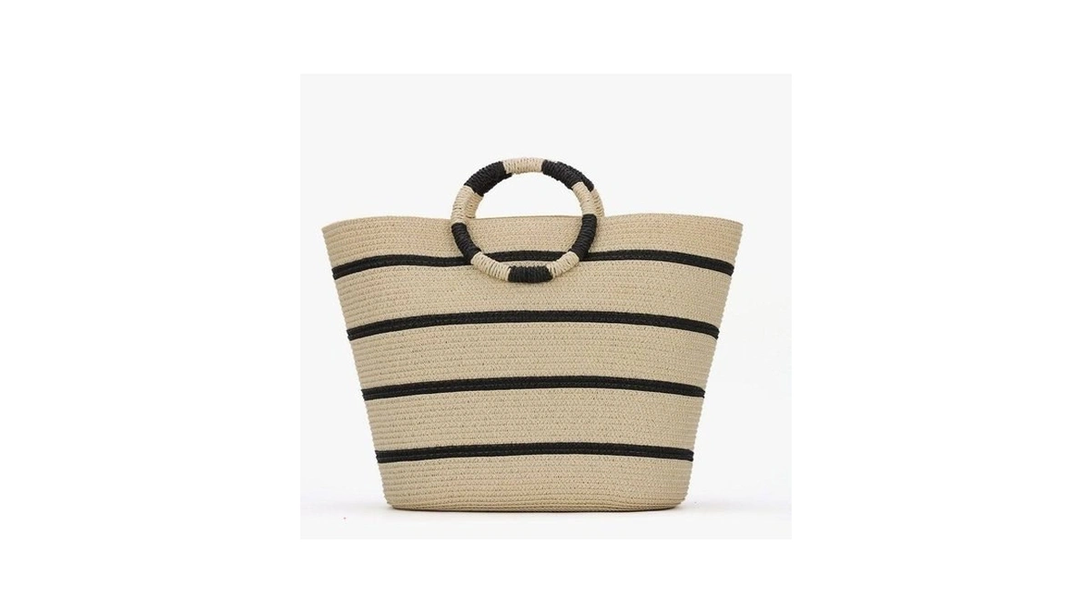 Sukutu Large Straw Tote Bag For Women Rattan Woven Handbag