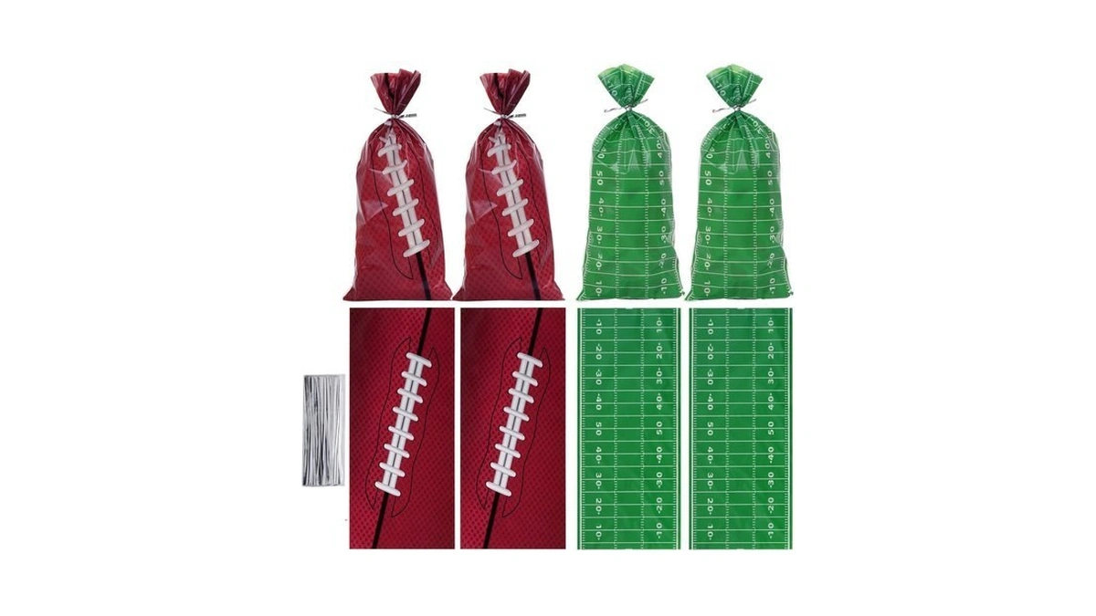 Hoveox 100 Pieces Football Goodie Bags Football Treat Bags Sport