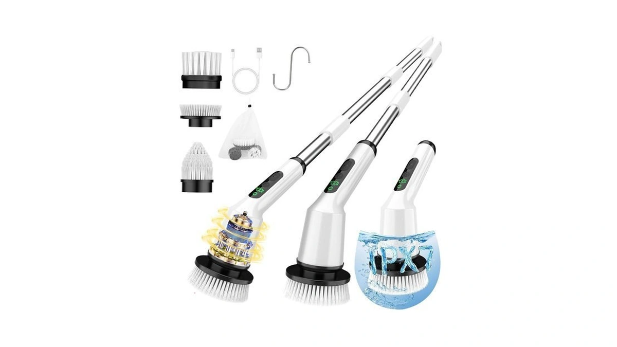 Electric Spin Scrubber For Cleaning Bathroom, Shower Scrubber Cordless Cleaning