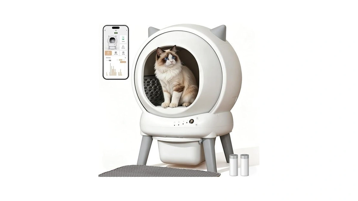 Automatic Litter Box, Zhmz Self Cleaning Litter Box For Multiple