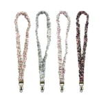 Bigfanshow 4 Pcs Stretchy Scrunchie Lanyard For Id Badges Car