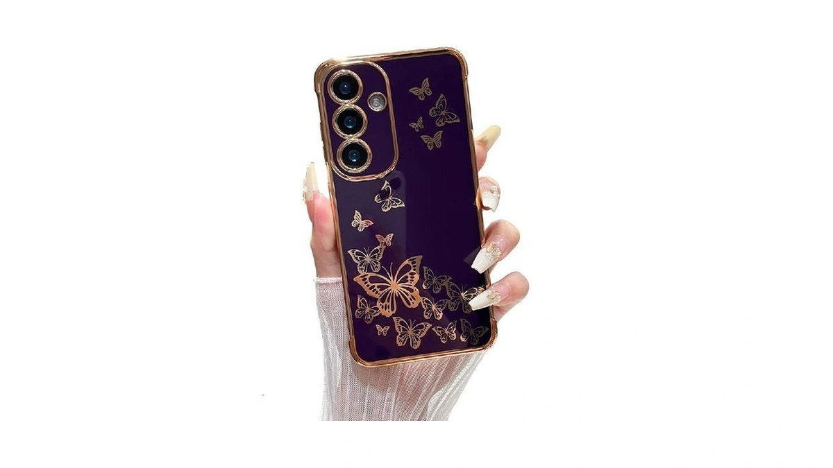Ztofera Phone Case For Samsung Galaxy S24 Fe,luxury Plating Butterfly