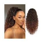 Freemeige Ponytail Extension For Black Women Drawstring Ponytail Long Curly
