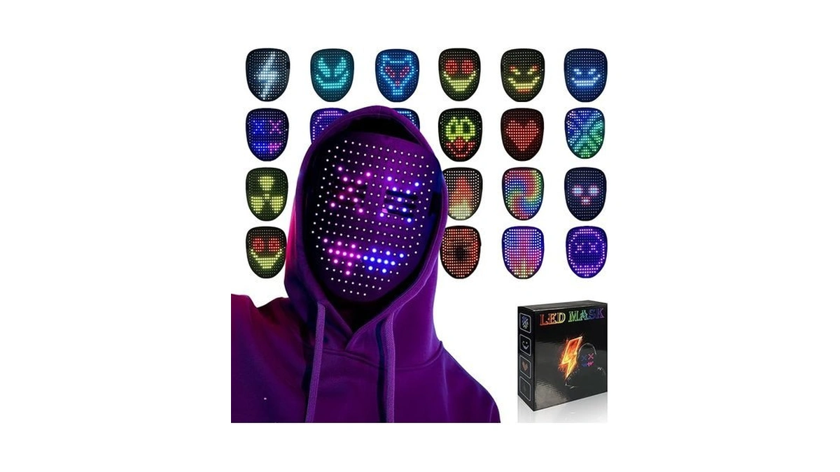 Moyaca Led Mask Light Up Mask With Gesture Sensing, Cool
