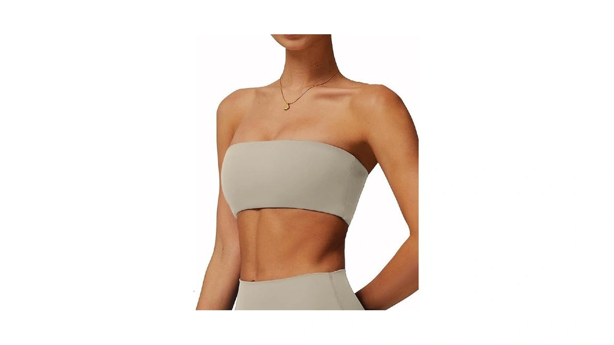 Comper Women's Strapless Bras Wireless Tube Top Comfortable Stretchy Padded
