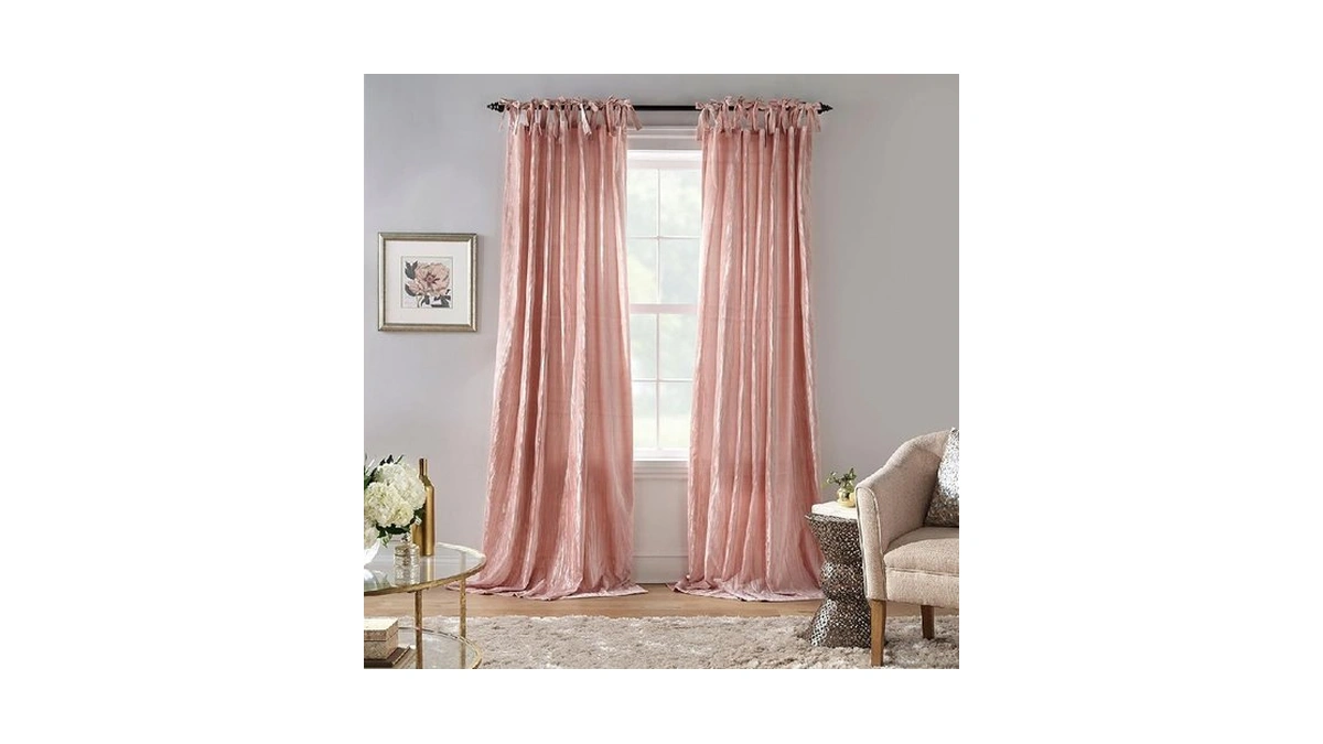 Elrene Home Fashions Korena Tie-top Crushed Velvet Window Curtain Panel,