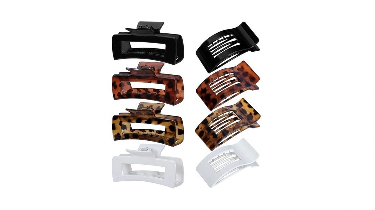 8 Pack Hair Clips For Women, 2 Styles Large Matte