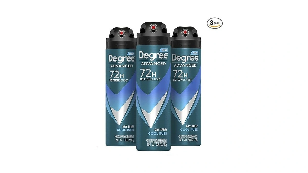 Degree Men Antiperspirant Deodorant Dry Spray Cool Rush 3 Count
