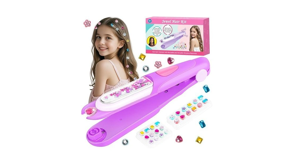 Hair Gem Stamper Kit - Bling Hair Jewels For Girls