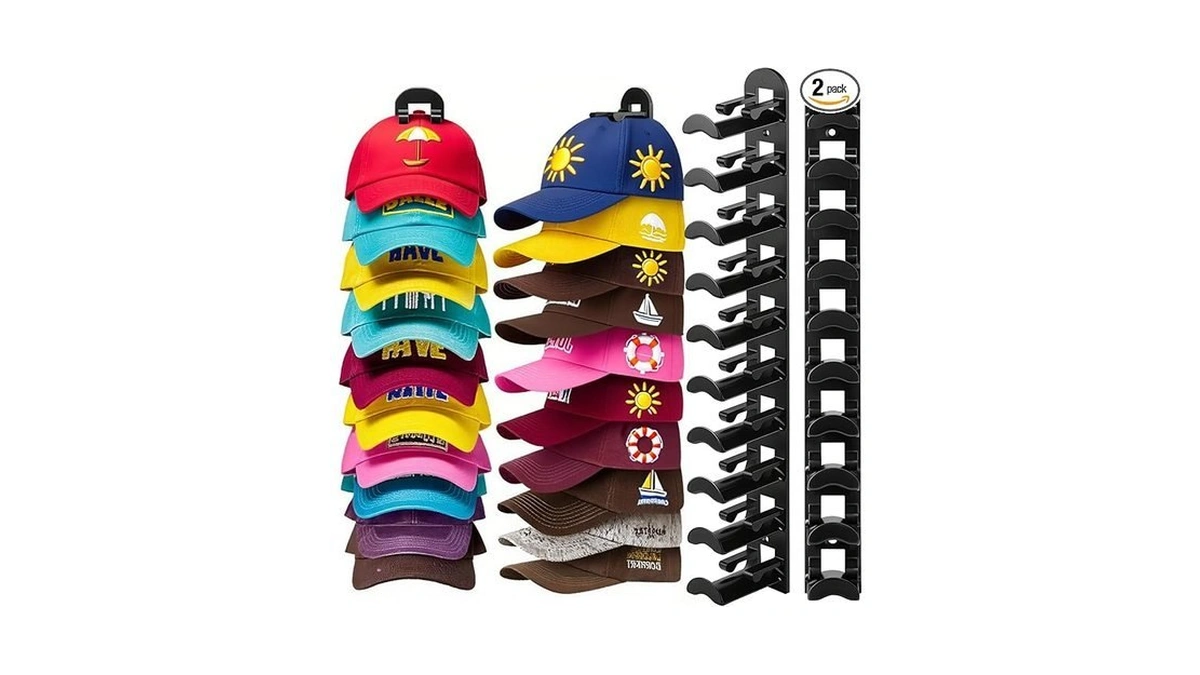 Yonsya 2 Pack Hat Hook Organizer For Baseball Caps, Hat