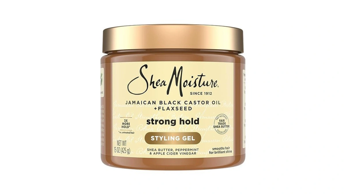 Sheamoisture Strong Hold Styling Gel+flaxseed Jamaican Black Castor Oil Gives