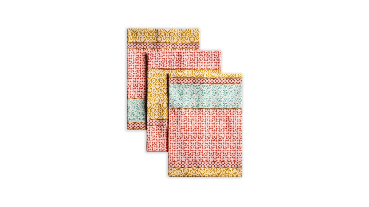Maison D' Hermine Kitchen Towels Set Of 3 100% Cotton