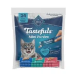 Blue Buffalo Tastefuls Mini Purées Natural Cat Treats, Chicken, Tuna,