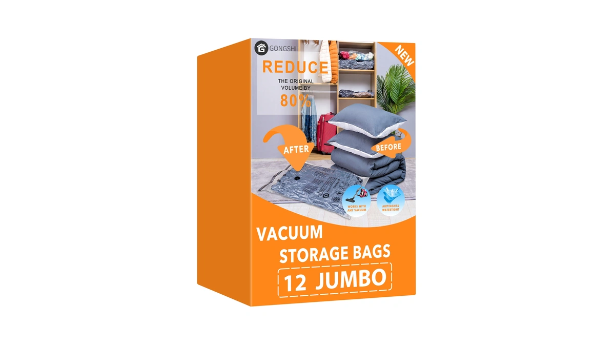Gongshi Vacuum Storage Bags, Space Saver Seal Bags For Clothing,