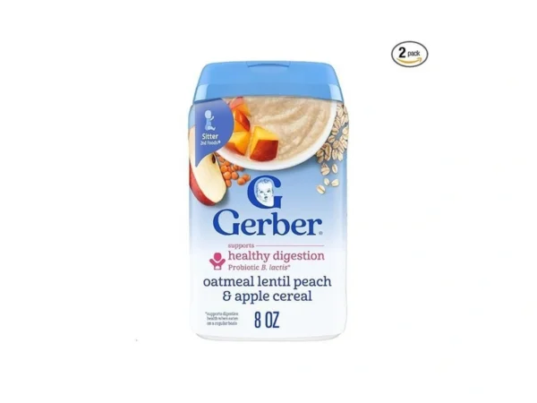 Gerber Stage 2 Baby Food, Oatmeal Lentil Peach & Apple