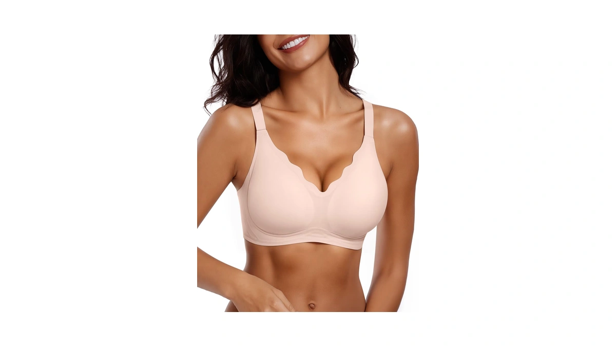 Vertvie Womens Seamless Bras No Underwire Supportive Wireless Push Up