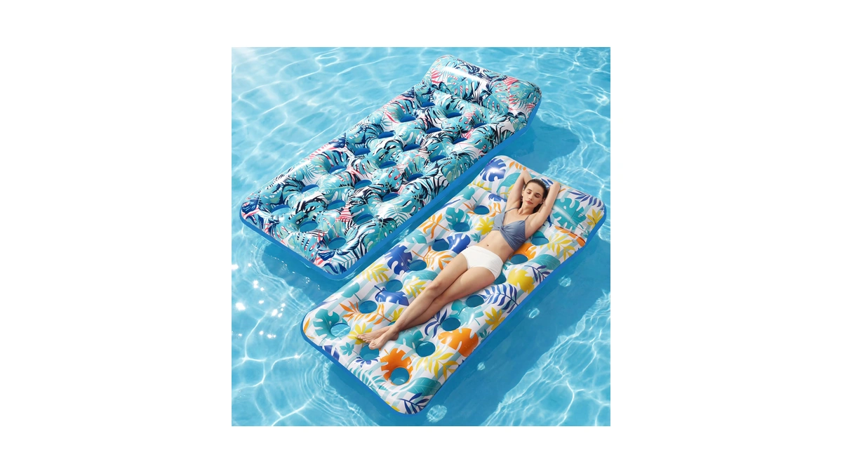 Stonful 2 Pack Inflatable Pool Float Mat, Giant Pool Floats