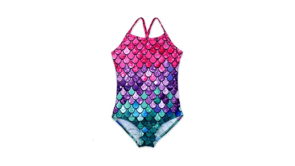 Honisen Girls One Pieces Swimsuit Cute Swimwear Bathing Suits Scale