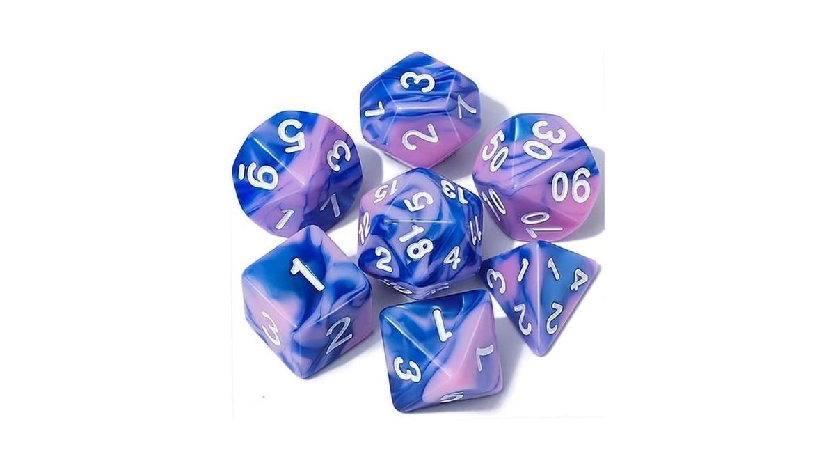 Ciaraq Polyhedral Dice Set, 7 Pieces Acrylic Rpg Dice For