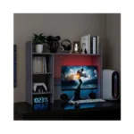 Ftzxhklx Desktop Bookshelf, Wooden Desk Hutch For Computer Monitor Up