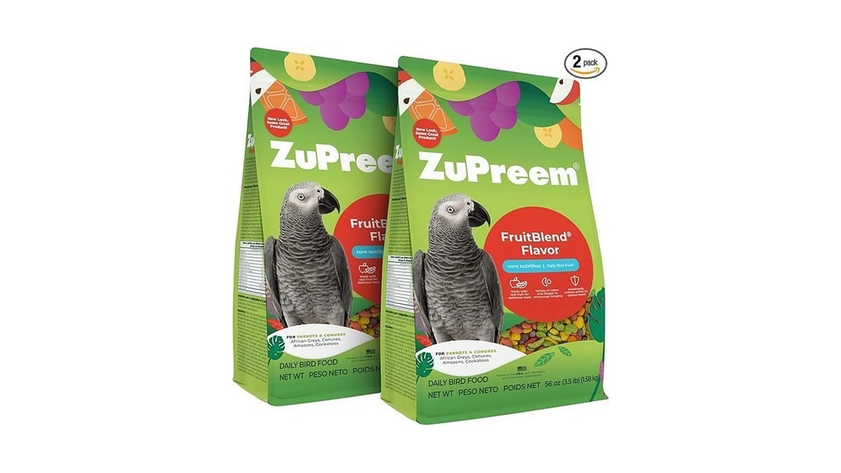 Zupreem Fruitblend Parrot Pellets - Vitamin Fortified Large Bird Food