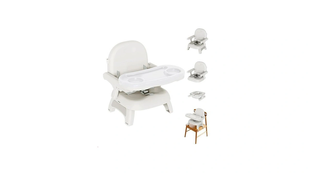 Bbsecure Booster Seat For Kitchen Chair, 3-in-1 Foldable & Portable
