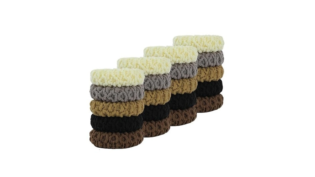 20 Pcs Elastic Hair Ties No Damage For Thick Hair