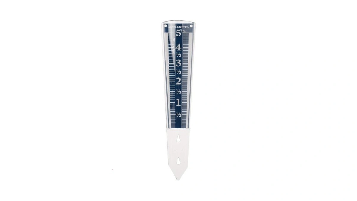 Acurite 5" Capacity Easy-to-read Magnifying Rain Gauge, Acrylic (00850a3)